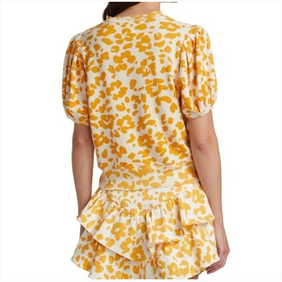 MOTHER Curve Ball Short Sleeve Sweatshirt • “Just a Purr Leopard” - Picture 4 of 10